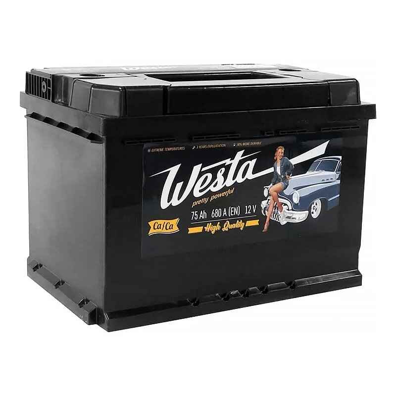 Автомобільний акумулятор WESTA Pretty Powerful 6CT-75Ah